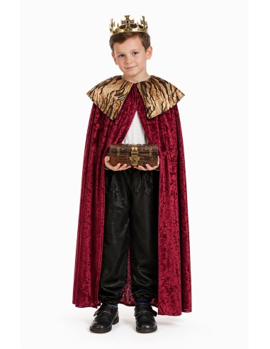Capa Rei Gaspar, Príncipe ou Pajem 8/10 Anos | Fantasias Infantis O Rei do Carnaval